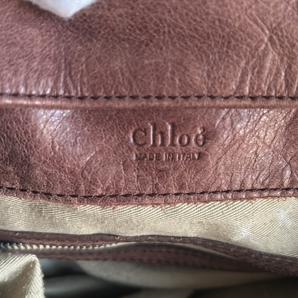 Chloe brown distressed Boho leather tote shoulder bag - Picture 15 of 17